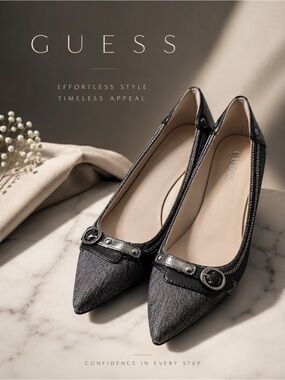GUESS Pointed Toe Flats | Chic Black Ballet Flats | Size 7 Bundle & Save 💸